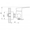 Змішувач для душа Zerix LR72003 (LL1195) Змішувач для душа Zerix LR72003 (LL1195)