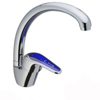 Смеситель для кухни Haiba MAGIC 011 с синей ручкой (HB0677)