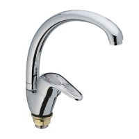 Смеситель для кухни Haiba MAGIC 777 с серой ручкой (HB0678)