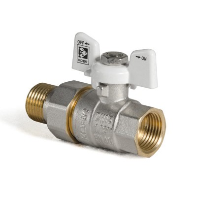 Кран з американкою 1/2" (Koer KR.227.W) білий (KR0015) Кран з американкою 1/2" (Koer KR.227.W) білий (KR0015)