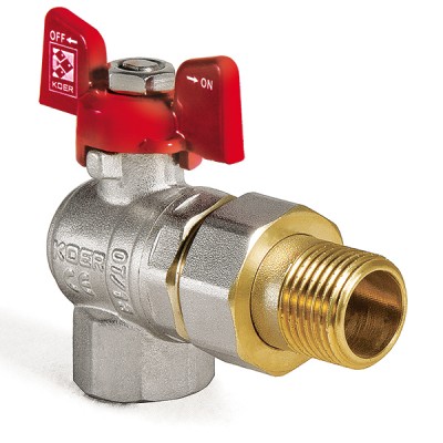 Кран с американкой 1" (KOER KR.228) угловой (KR0149)