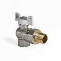 Кран с американкой 1/2" (KOER KR.228.W) угловой белый (KR0099)