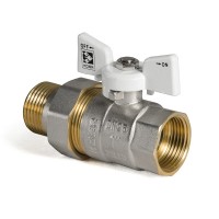 Кран с американкой 1" (KOER KR.227.W) белый (KR0098)