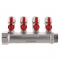 Коллектор с шаровыми кранами и фитингом KOER KR.1126-4 1”x4 WAYS (KR2840) Коллектор с шаровыми кранами и фитингом KOER KR.1126-4 1”x4 WAYS (KR2840)