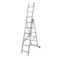 Сходи трисекційні алюмінієві Laddermaster Sirius A3A6. 3x6 сходинок