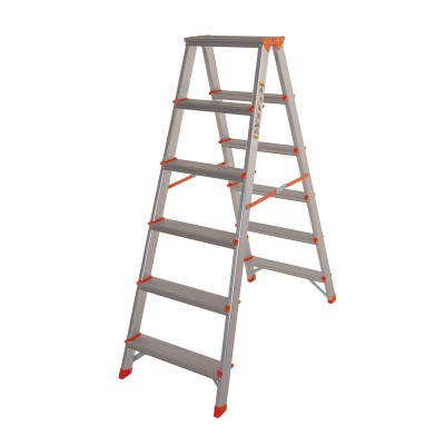 Стремянка двусторонняя алюминиевая Laddermaster Polaris A5A6. 2x6 ступенек