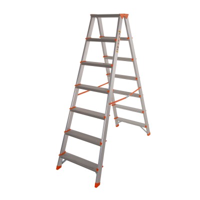 Стремянка двусторонняя алюминиевая Laddermaster Polaris A5A7. 2x7 ступенек