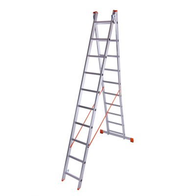 Сходи двосекційні алюмінієва Laddermaster Sirius A2A10. 2x10 сходинок