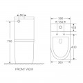 Унітаз-компакт Mixxus Premium Bevel-0401-T1 625x390x845mm, система змиву TORNADO 1.0 (MP6473)