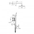 Вбудована душова система з термостатом Koer KB-67012-05 (Колір чорний) (KR4729)