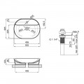 Раковина накладна MIXXUS PREMIUM ELLIPSE-0203 510х375х120mm (отвір під змішувач) (MP6678)