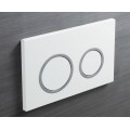 Панель змиву KOER KT-0605-03 220x140x12mm пластикова, кнопка кругла (колір білий) (KR5316) Панель змиву KOER KT-0605-03 220x140x12mm пластикова, кнопка кругла (колір білий) (KR5316)