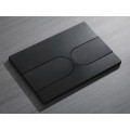 Панель змиву KOER KT-0604-05 240x160x10mm пластикова, кнопка закруглена (колір чорний матовий) (KR5324)