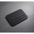 Панель змиву KOER KT-0609-05 240x160x7mm пластикова, кнопка лінійна (колір чорний матовий) (KR6131)