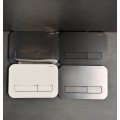Панель змиву KOER KT-0609-05 240x160x7mm пластикова, кнопка лінійна (колір чорний матовий) (KR6131)