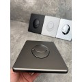 Панель змиву KOER KT-0606-07 157x198x3mm пластикова, кнопка закруглена (колір графіт) (KR5712) Панель змиву KOER KT-0606-07 157x198x3mm пластикова, кнопка закруглена (колір графіт) (KR5712)