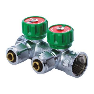 Коллектор вентильный с фитингом KOER KR.1122-2 1”x2 WAYS (KR2653)