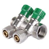 Коллектор вентильный с фитингом KOER KR.1123-2 3/4”x2 WAYS (KR2829)