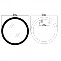 Дзеркало Mixxus PLAIN MC10-80 з LED Touch, Anti-fog, димером, регулюванням яскравості, годинником (