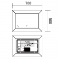 Дзеркало Mixxus Premium CUBIC MR14-70x50-REVERSE (LED Touch, Anti-fog, димер) (MP6647) Дзеркало Mixxus Premium CUBIC MR14-70x50-REVERSE (LED Touch, Anti-fog, димер) (MP6647)