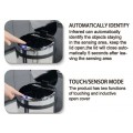 Відро для сміття сенсорне кругле Mixxus Premium Ellipse-TC0109 Chrome-Black 9л (хром-чорне) (MI7083)