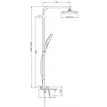 Душова колона зі змішувачем Koer KB-56031-01, 3 функції (KR5438)