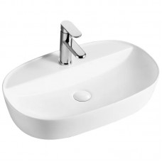 Раковина накладна MIXXUS PREMIUM ELLIPSE-0204 600х380х115mm (отвір під змішувач) (MP6679)