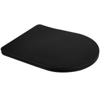 Сидіння-кришка для унітазу MIXXUS PREMIUM SEAT COVER ELLIPSE-BEVEL-2001 BLACK 463х361х50mm дюропластове швидкознімне з мікроліфтом (MP6615)