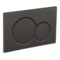 Панель змиву KOER KT-0601-05 240x160x10mm пластикова, кнопка кругла (колір чорний матовий) (KR5176)
