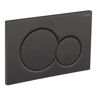 Панель змиву KOER KT-0601-05 240x160x10mm пластикова, кнопка кругла (колір чорний матовий) (KR5176) Панель змиву KOER KT-0601-05 240x160x10mm пластикова, кнопка кругла (колір чорний матовий) (KR5176)