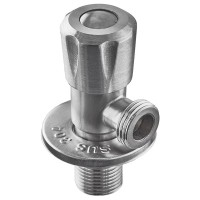 Кран для підключ. сантехприладів Zerix VAL-04-1/2x1/2 з нерж. ст.SUS304 (ZX4800)