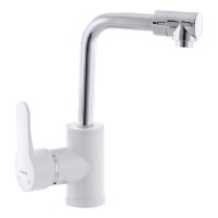Смеситель для умывальника PLAMIX Mario-001 White (без подводки) (PM0556) Смеситель для умывальника PLAMIX Mario-001 White (без подводки) (PM0556)