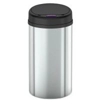 Відро для сміття сенсорне кругле Mixxus Premium Ellipse-TC0109 Chrome-Black 9л (хром-чорне) (MI7083)