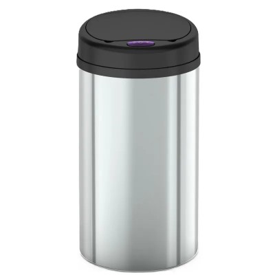 Відро для сміття сенсорне кругле Mixxus Premium Ellipse-TC0109 Chrome-Black 9л (хром-чорне) (MI7083)