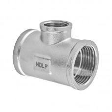 Трійник редукційний нікельований NOLF NFC.T080608F-N-3/4"Fх1/2"Fх3/4"F (NF3094)