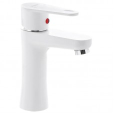 Змішувач для умивальника Plamix Vega-001 White (без підведення) (PM0685) Змішувач для умивальника Plamix Vega-001 White (без підведення) (PM0685)