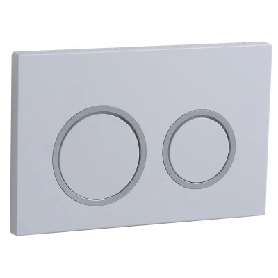 Панель змиву KOER KT-0605-03 220x140x12mm пластикова, кнопка кругла (колір білий) (KR5316) Панель змиву KOER KT-0605-03 220x140x12mm пластикова, кнопка кругла (колір білий) (KR5316)