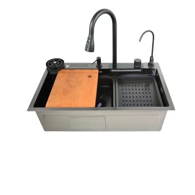 Мийка для кухні багатофункціональна ZERIX ZH7546-SET-06 MICRO DECOR GRAPHITE з нерж. сталі (ZM5587) Мийка для кухні багатофункціональна ZERIX ZH7546-SET-06 MICRO DECOR GRAPHITE з нерж. сталі (ZM5587)