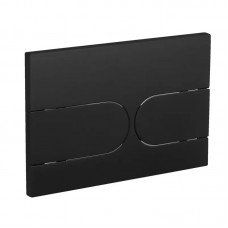Панель змиву KOER KT-0604-05 240x160x10mm пластикова, кнопка закруглена (колір чорний матовий) (KR5324)
