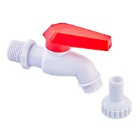 Кран пивний PVC (White+red) Plamix PVI-1/2" (PM0631)