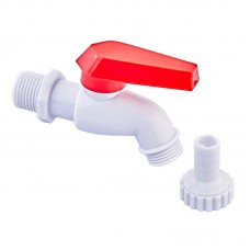 Кран пивний PVC (White+red) Plamix PVI-1/2" (PM0631)