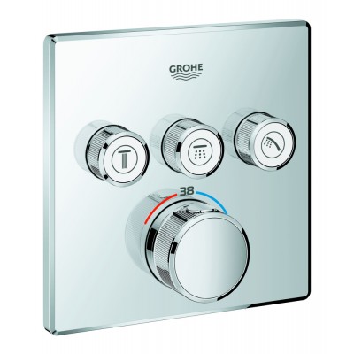 Термостат скрытого монтажа на 3 потребителя Grohe Grohtherm SmartControl (29126000) Термостат скрытого монтажа на 3 потребителя Grohe Grohtherm SmartControl (29126000)