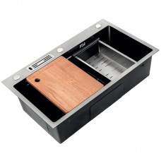 Мийка Mixxus Premium MH7545-SET-05 MICRO DECOR NANO-BLACK (3.0/0.8) комплект (графіт) (MX9633)
