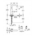 Смеситель для раковины с сенсорным управлением Grohe Essence E (36445000)