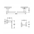 Набор аксессуаров 3 в 1 Grohe Essentials Cube New (40777001)