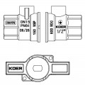 Кран кульовий ГГМ Koer Extreme KE.217-25 - 1" FF ручка "метелик" червона (KR5758)