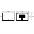 Дзеркало ZERIX MIRRA MR05-120x80 з LED Touch, Anti-fog, димером, рег. яскравості (ZX6061) Дзеркало ZERIX MIRRA MR05-120x80 з LED Touch, Anti-fog, димером, рег. яскравості (ZX6061)