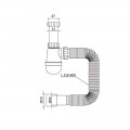 Сифон для умивальника MIXXUS SU-04-A 1 1/4"x32 без випуску 32*40/50 (MI8181)