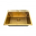 Мийка Mixxus MH5843 Micro Decor Brushed Gold (3.0/0.8) з нерж. сталі (колір матове золото) (MI8218) Мийка Mixxus MH5843 Micro Decor Brushed Gold (3.0/0.8) з нерж. сталі (колір матове золото) (MI8218)