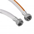 Шланг для газу ZERIX ZHG-01-FF1/2"-500 ПВХ білий 1/2"ГГ 500 см (ZX6165)